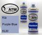 Preview: Kia, Purple Blue, KLM: 400ml Sprühdose + 400ml Klarlack - Set, von ATW Autoteile West.